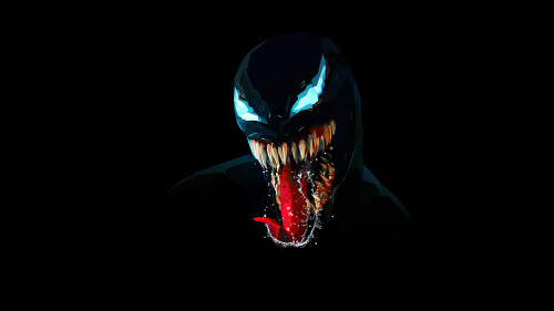 venom low poly amoled black background marvel comics 3840x2160 6133